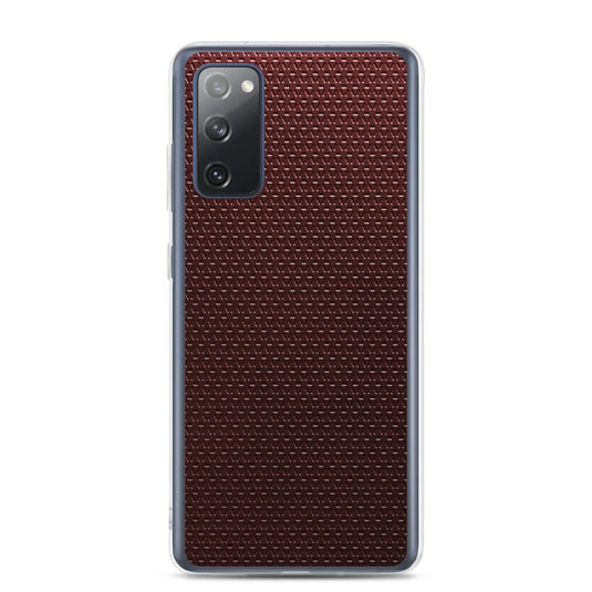 Dark Red Industrial Metal Pattern Flexible Clear Samsung Case Bump Resistant Corners CREATIVETECH