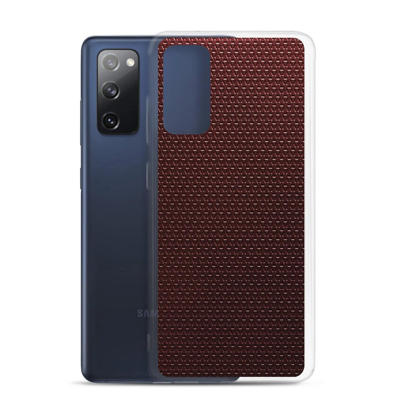 Load image into Gallery viewer, Dark Red Industrial Metal Pattern Flexible Clear Samsung Case Bump Resistant Corners CREATIVETECH