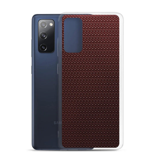 Dark Red Industrial Metal Pattern Flexible Clear Samsung Case Bump Resistant Corners CREATIVETECH