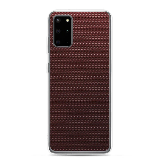 Dark Red Industrial Metal Pattern Flexible Clear Samsung Case Bump Resistant Corners CREATIVETECH