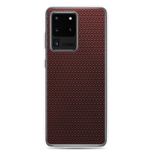 Dark Red Industrial Metal Pattern Flexible Clear Samsung Case Bump Resistant Corners CREATIVETECH