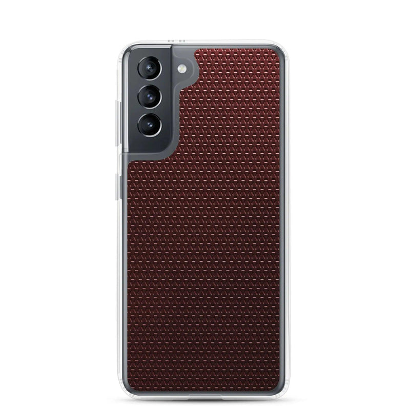 Load image into Gallery viewer, Dark Red Industrial Metal Pattern Flexible Clear Samsung Case Bump Resistant Corners CREATIVETECH
