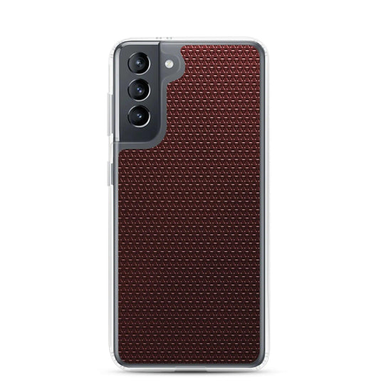 Dark Red Industrial Metal Pattern Flexible Clear Samsung Case Bump Resistant Corners CREATIVETECH