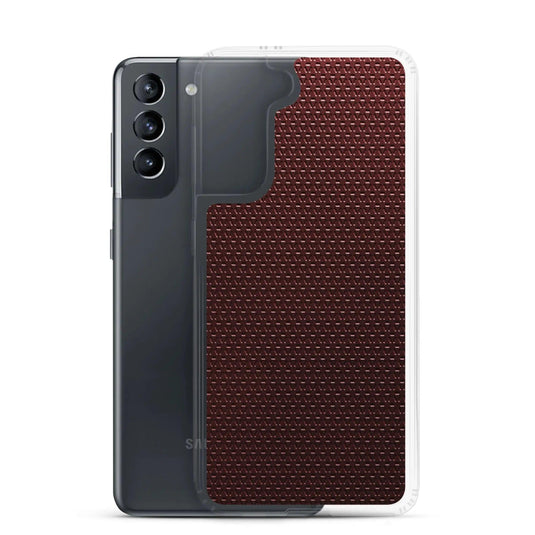 Dark Red Industrial Metal Pattern Flexible Clear Samsung Case Bump Resistant Corners CREATIVETECH