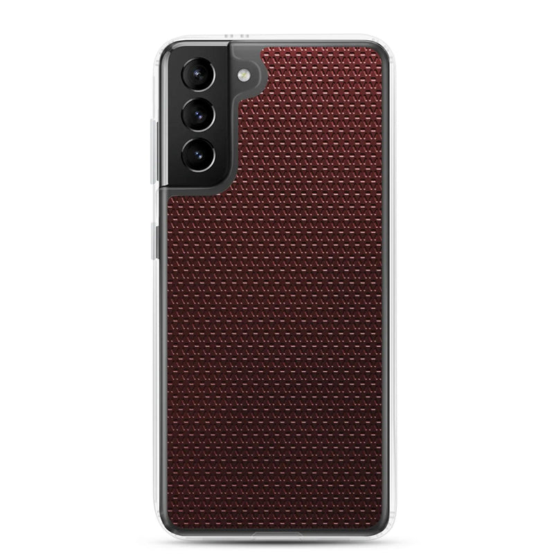 Load image into Gallery viewer, Dark Red Industrial Metal Pattern Flexible Clear Samsung Case Bump Resistant Corners CREATIVETECH