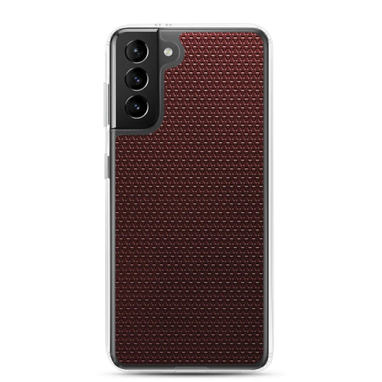 Dark Red Industrial Metal Pattern Flexible Clear Samsung Case Bump Resistant Corners CREATIVETECH