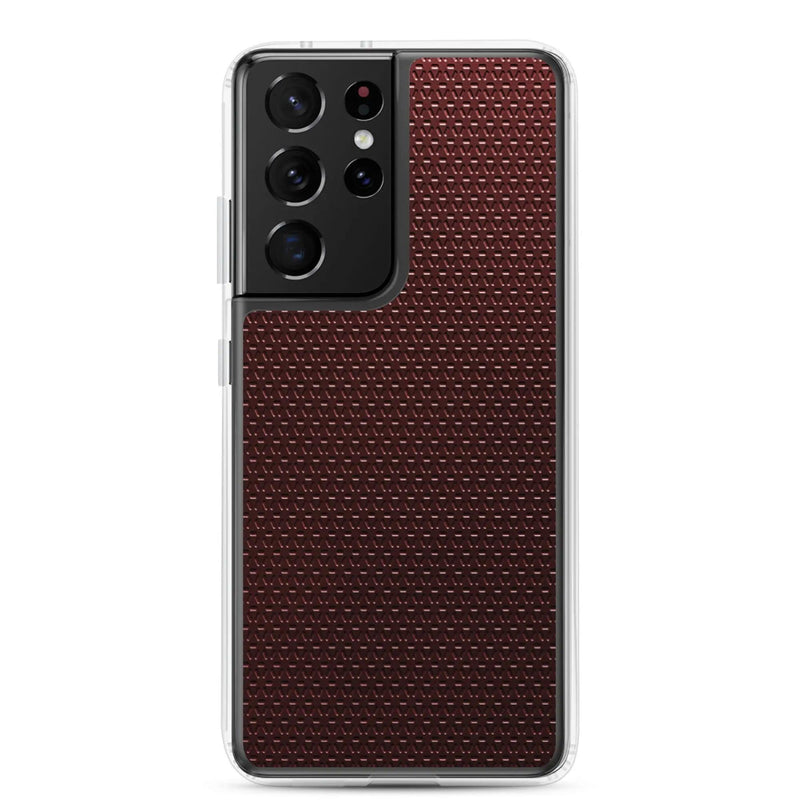 Load image into Gallery viewer, Dark Red Industrial Metal Pattern Flexible Clear Samsung Case Bump Resistant Corners CREATIVETECH
