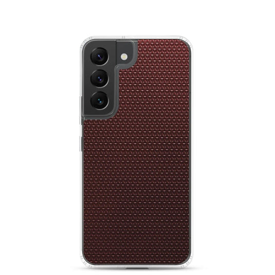 Dark Red Industrial Metal Pattern Flexible Clear Samsung Case Bump Resistant Corners CREATIVETECH