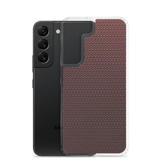 Dark Red Industrial Metal Pattern Flexible Clear Samsung Case Bump Resistant Corners CREATIVETECH