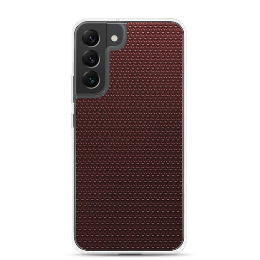Dark Red Industrial Metal Pattern Flexible Clear Samsung Case Bump Resistant Corners CREATIVETECH