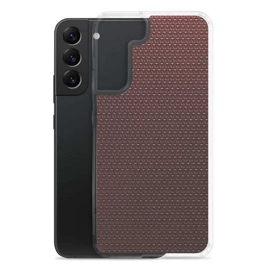 Dark Red Industrial Metal Pattern Flexible Clear Samsung Case Bump Resistant Corners CREATIVETECH