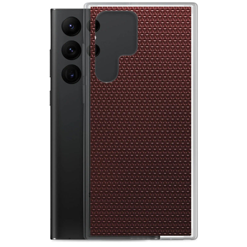 Load image into Gallery viewer, Dark Red Industrial Metal Pattern Flexible Clear Samsung Case Bump Resistant Corners CREATIVETECH