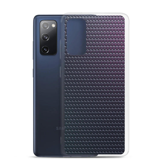Dark Violet Industrial Rubber Pattern Flexible Clear Samsung Case Bump Resistant Corners CREATIVETECH