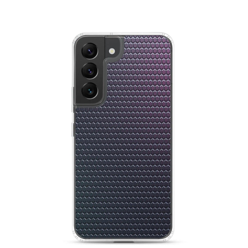 Load image into Gallery viewer, Dark Violet Industrial Rubber Pattern Flexible Clear Samsung Case Bump Resistant Corners CREATIVETECH