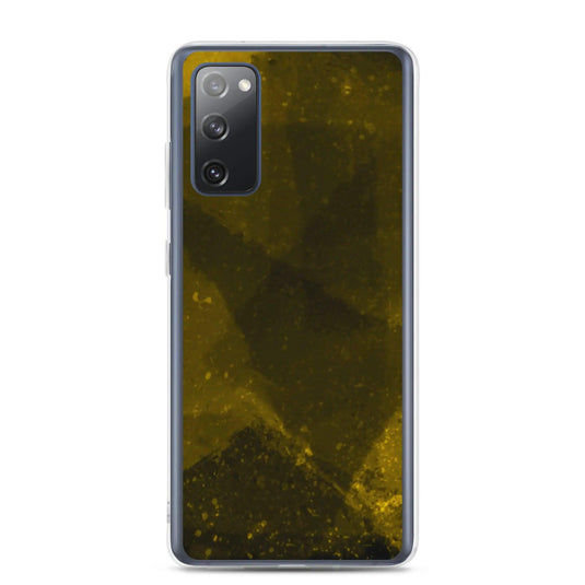 Dark Yellow Industrial Watercolor Paint Brush Style Flexible Clear Samsung Case Bump Resistant Corners CREATIVETECH