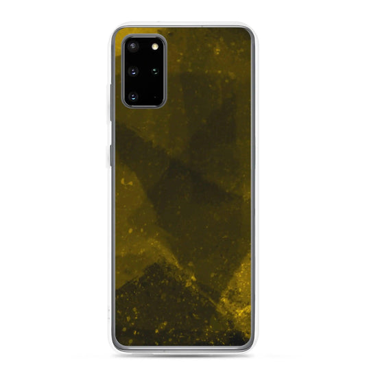 Dark Yellow Industrial Watercolor Paint Brush Style Flexible Clear Samsung Case Bump Resistant Corners CREATIVETECH
