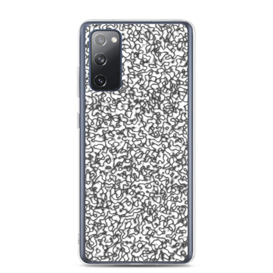Elegant Black White Tender Organic Pattern Variation Flexible Clear Samsung Case Bump Resistant Corners CREATIVETECH