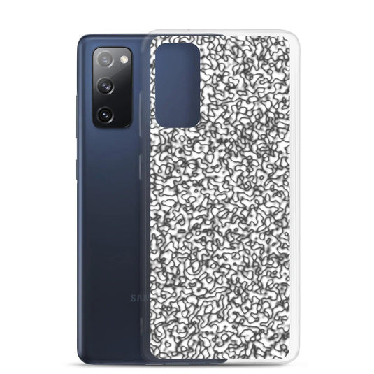 Elegant Black White Tender Organic Pattern Variation Flexible Clear Samsung Case Bump Resistant Corners CREATIVETECH
