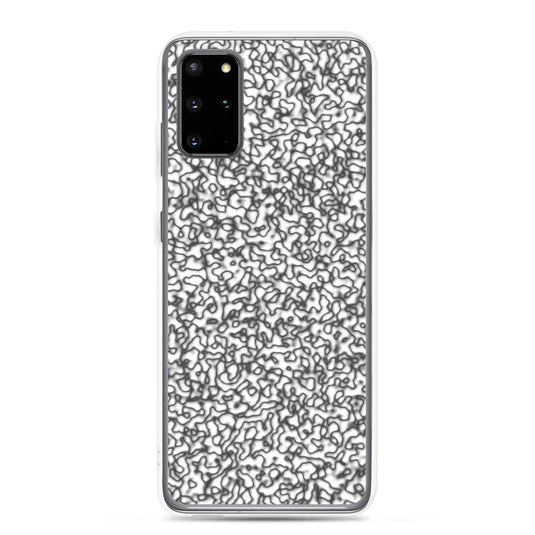 Elegant Black White Tender Organic Pattern Variation Flexible Clear Samsung Case Bump Resistant Corners CREATIVETECH