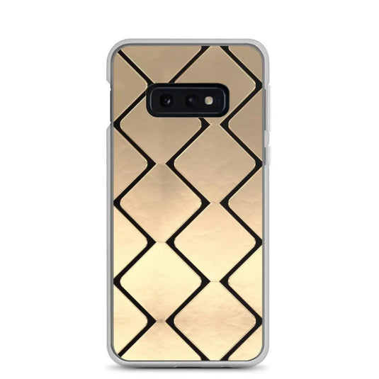 Golden Metal Cubes Flexible Clear Samsung Case Bump Resistant Corners CREATIVETECH