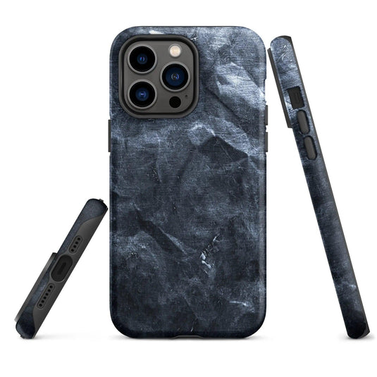 Hammered Dark Metal Double Layered Impact Resistant Tough iPhone Case 3D Wrap Matte or Glossy CREATIVETECH