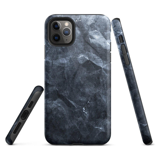 Hammered Dark Metal Double Layered Impact Resistant Tough iPhone Case 3D Wrap Matte or Glossy CREATIVETECH