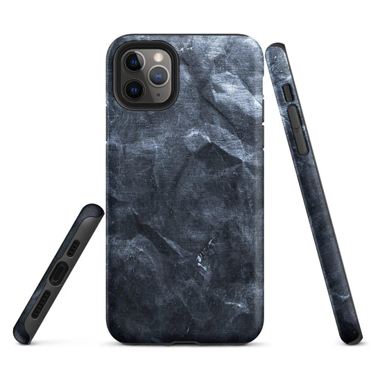 Hammered Dark Metal Double Layered Impact Resistant Tough iPhone Case 3D Wrap Matte or Glossy CREATIVETECH