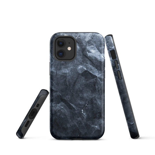 Hammered Dark Metal Double Layered Impact Resistant Tough iPhone Case 3D Wrap Matte or Glossy CREATIVETECH