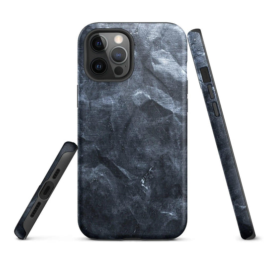 Hammered Dark Metal Double Layered Impact Resistant Tough iPhone Case 3D Wrap Matte or Glossy CREATIVETECH