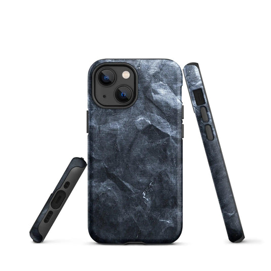 Hammered Dark Metal Double Layered Impact Resistant Tough iPhone Case 3D Wrap Matte or Glossy CREATIVETECH