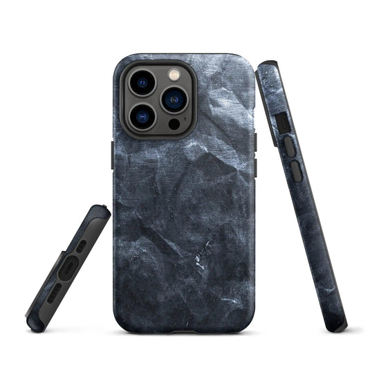 Hammered Dark Metal Double Layered Impact Resistant Tough iPhone Case 3D Wrap Matte or Glossy CREATIVETECH