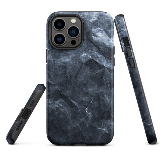 Hammered Dark Metal Double Layered Impact Resistant Tough iPhone Case 3D Wrap Matte or Glossy CREATIVETECH