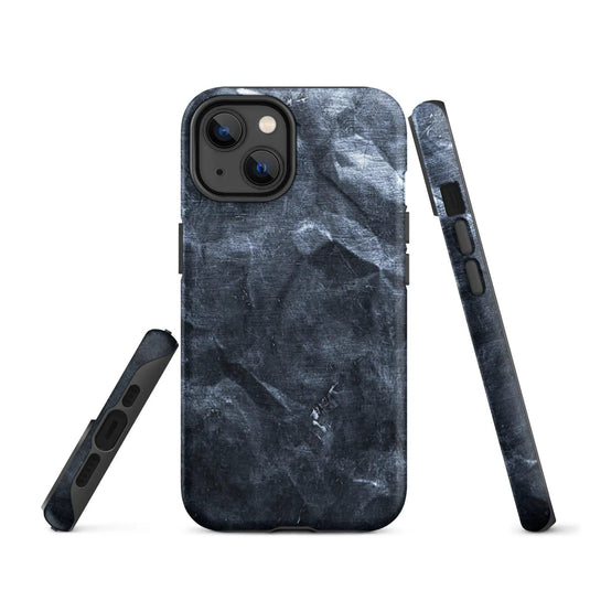 Hammered Dark Metal Double Layered Impact Resistant Tough iPhone Case 3D Wrap Matte or Glossy CREATIVETECH