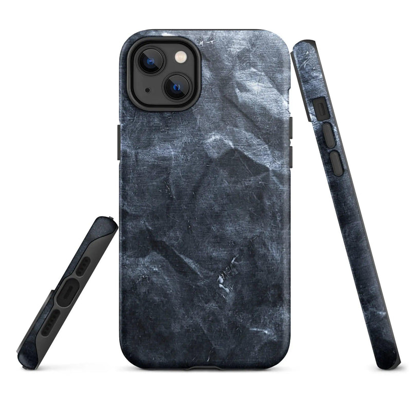 Load image into Gallery viewer, Hammered Dark Metal Double Layered Impact Resistant Tough iPhone Case 3D Wrap Matte or Glossy CREATIVETECH
