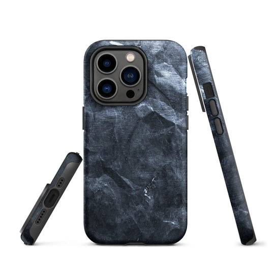 Hammered Dark Metal Double Layered Impact Resistant Tough iPhone Case 3D Wrap Matte or Glossy CREATIVETECH