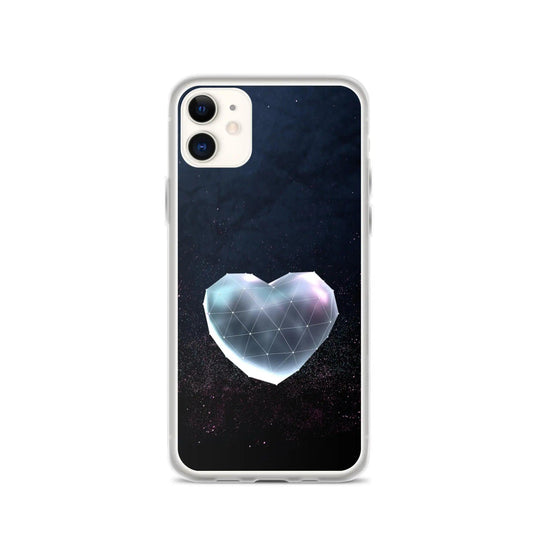 Heart Shaped Space Star Dust Flexible Clear iPhone Case Bump Resistant Corners CREATIVETECH