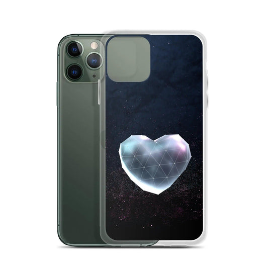 Heart Shaped Space Star Dust Flexible Clear iPhone Case Bump Resistant Corners CREATIVETECH