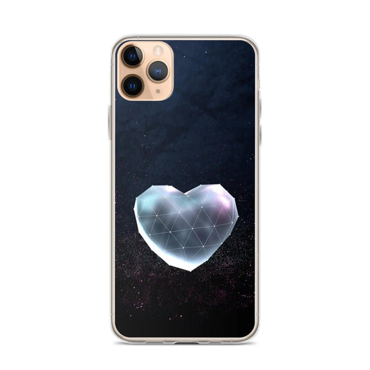 Heart Shaped Space Star Dust Flexible Clear iPhone Case Bump Resistant Corners CREATIVETECH