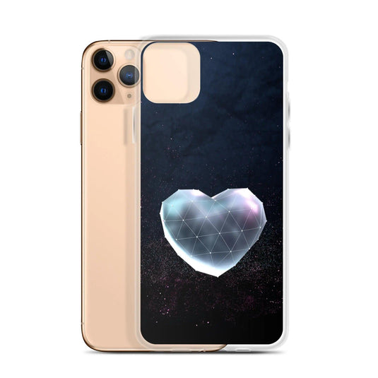 Heart Shaped Space Star Dust Flexible Clear iPhone Case Bump Resistant Corners CREATIVETECH