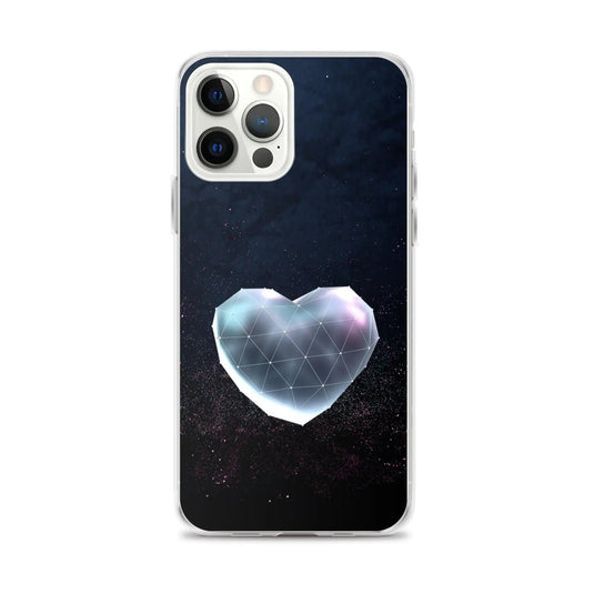 Heart Shaped Space Star Dust Flexible Clear iPhone Case Bump Resistant Corners CREATIVETECH