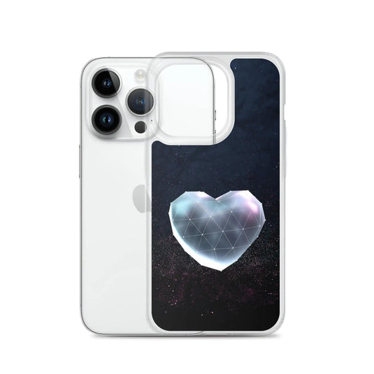 Heart Shaped Space Star Dust Flexible Clear iPhone Case Bump Resistant Corners CREATIVETECH