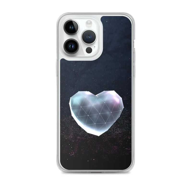 Load image into Gallery viewer, Heart Shaped Space Star Dust Flexible Clear iPhone Case Bump Resistant Corners CREATIVETECH