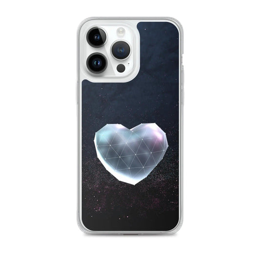 Heart Shaped Space Star Dust Flexible Clear iPhone Case Bump Resistant Corners CREATIVETECH