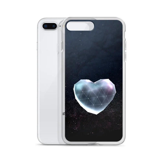 Heart Shaped Space Star Dust Flexible Clear iPhone Case Bump Resistant Corners CREATIVETECH