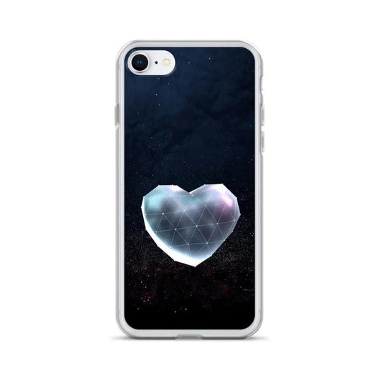 Heart Shaped Space Star Dust Flexible Clear iPhone Case Bump Resistant Corners CREATIVETECH