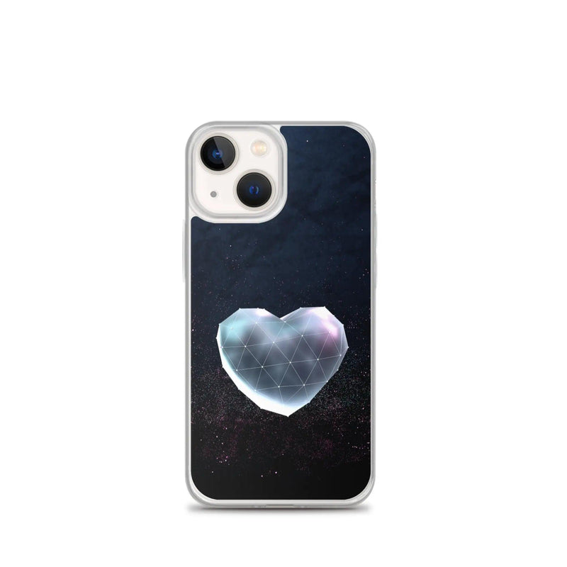 Load image into Gallery viewer, Heart Shaped Space Star Dust Flexible Clear iPhone Case Bump Resistant Corners CREATIVETECH