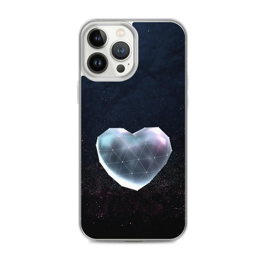 Heart Shaped Space Star Dust Flexible Clear iPhone Case Bump Resistant Corners CREATIVETECH