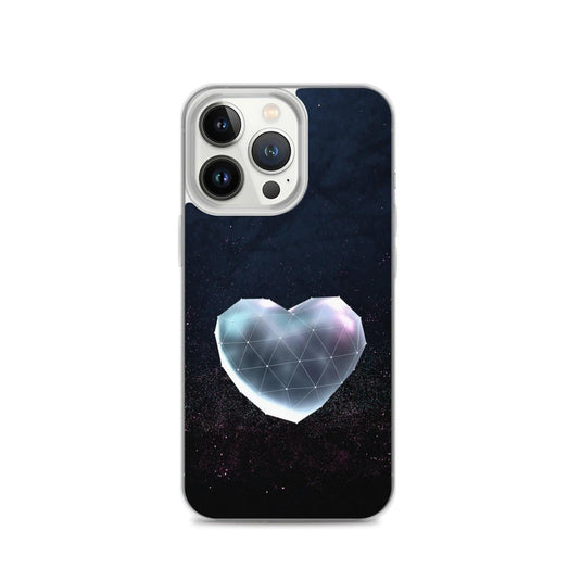 Heart Shaped Space Star Dust Flexible Clear iPhone Case Bump Resistant Corners CREATIVETECH