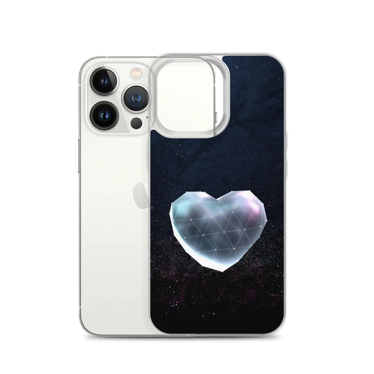 Heart Shaped Space Star Dust Flexible Clear iPhone Case Bump Resistant Corners CREATIVETECH