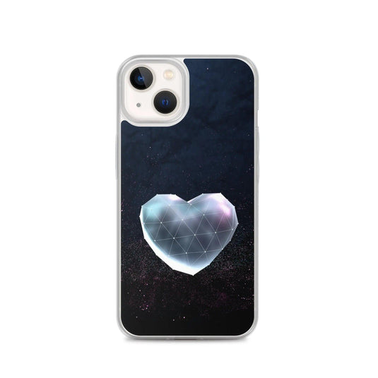 Heart Shaped Space Star Dust Flexible Clear iPhone Case Bump Resistant Corners CREATIVETECH